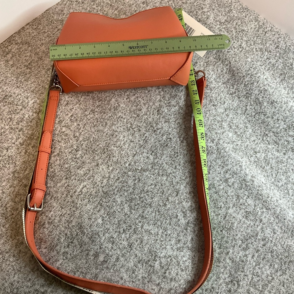 Steve Madden Apricot Crossbody Bag with Adjustable Strap Top Handle orange - Picture 8 of 10